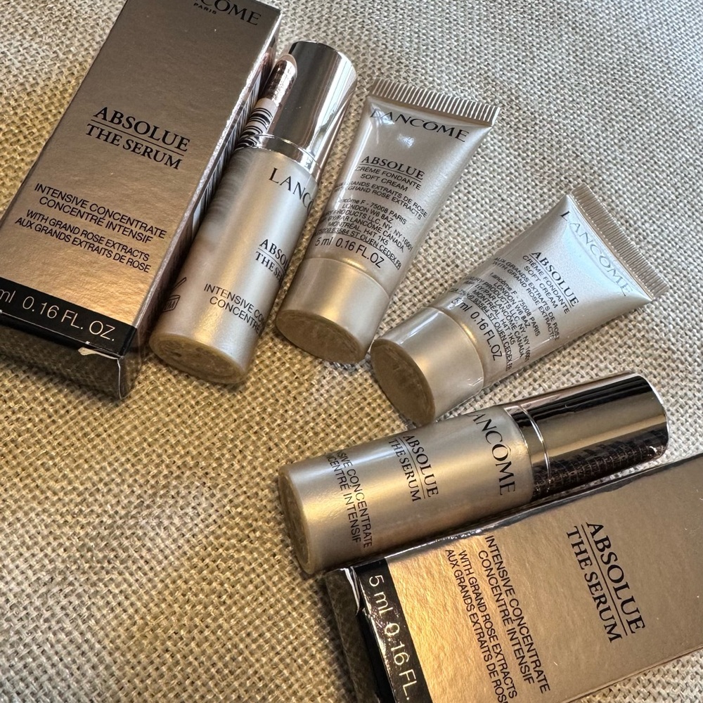 Lancome Absolue soft cream & serum set x4 new